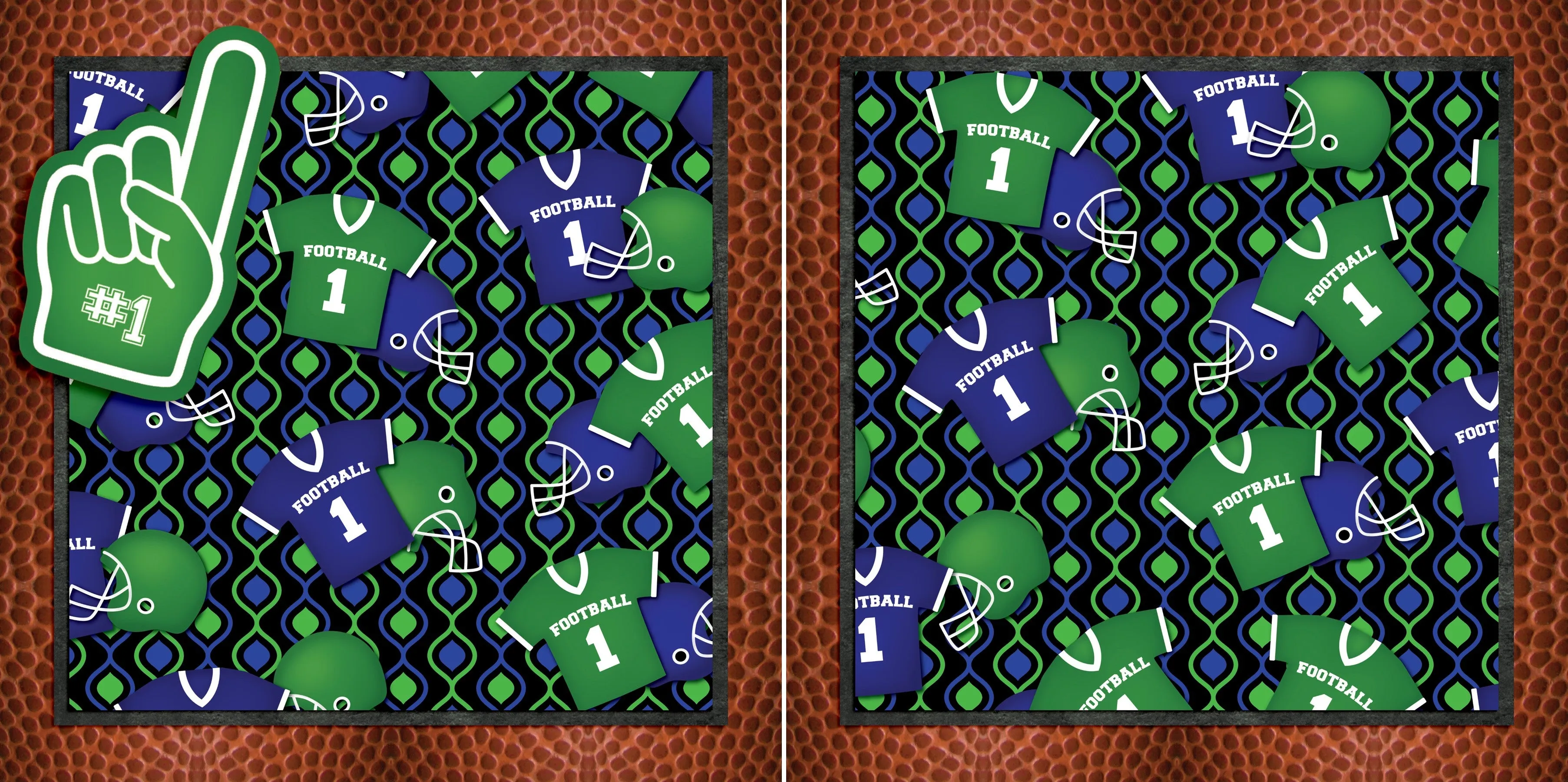 Football Dreams NPM Set of 5 Double Page Layouts