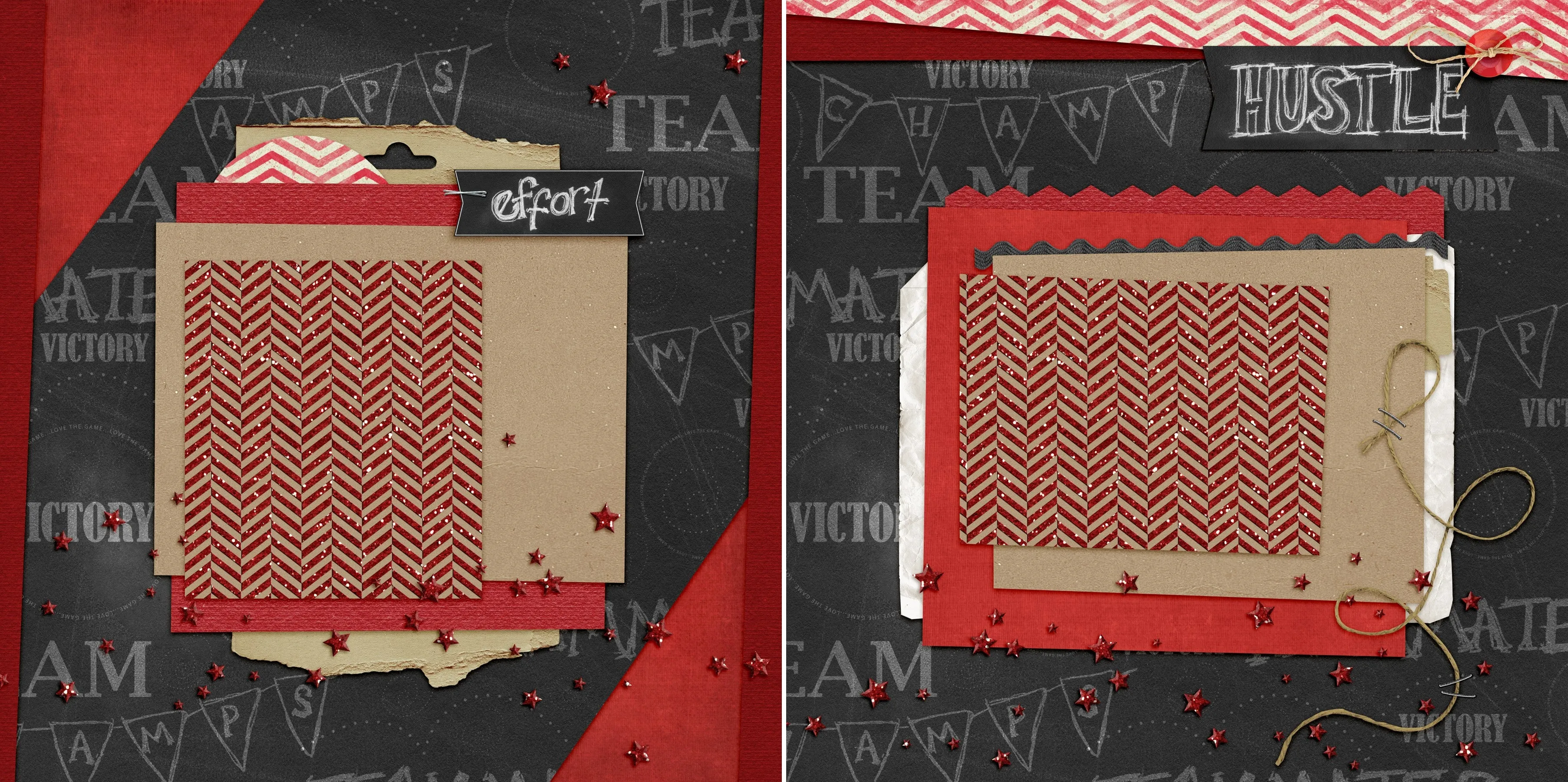 Football Dreams NPM Set of 5 Double Page Layouts