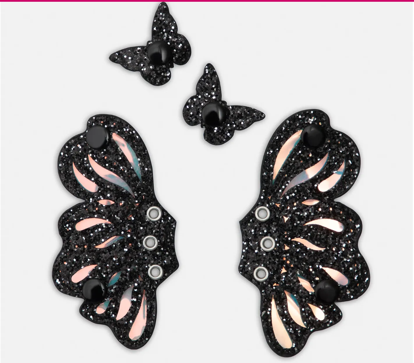 Lelli Kelly Girls BLACK Butterfly Fairy Wings Mid Rise Boots