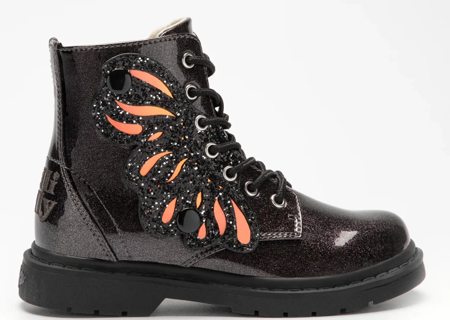 Lelli Kelly Girls BLACK Butterfly Fairy Wings Mid Rise Boots