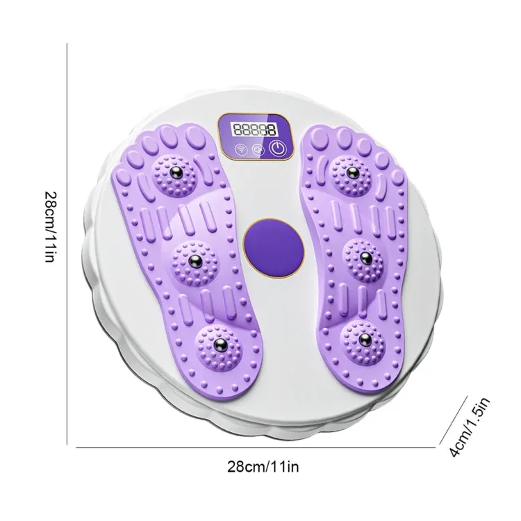 Rotating Waist Disc Twist Machine with Electronic Counter Magnetic Massage for Body Shaping, Color: Green